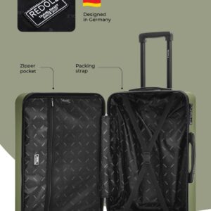 REDOLZ Hartschalen Koffer-Set 3-teilig | Leichte Reise-Trolleys aus hochwertigem, robustem ABS Material | Ultra-leicht für Damen & Herren | 4 Doppelrollen & TSA-Schloss (Essentials 09) – Bild 3
