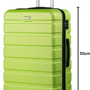 COOLIFE Koffer Premium Koffer Hartschalenkoffer Trolley Rollkoffer Reisekoffer Kofferset Handgepäck mit TSA-Schloss und 4 Rollen (Apfelgrün, Handgepäck) – Bild 3