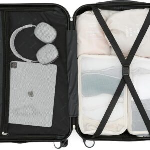 BEIBYE Butterfly 2060 TSA-Schloss 4-TLG. Reisekoffer Trolley – Robustes Hartschalen Kofferset inkl. Handgepäck und Beautycase(L-66cm) – Bild 5