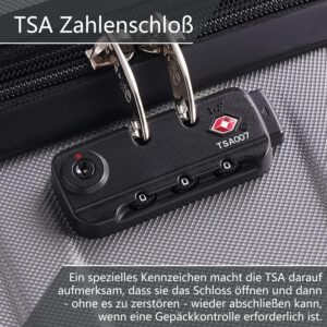 COOLIFE vergrößerbarer ABS Rollkoffer mit TSA-Schloss und 4 Rollen – Bild 4