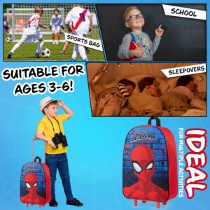 Marvel Spiderman Koffer Kinder, Faltbarer Trolley Handgepäck Leicht 39 x 27 cm 10.5 Liter, 2 Rollen & Ausziehbarem Griff – Bild 5