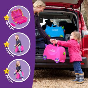 Trunki Handgepäck und Kinderkoffer zum Draufsitzen | Kinder Risen Geschenk für Mädchen und Jungen – Bild 3