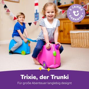 Trunki Handgepäck und Kinderkoffer zum Draufsitzen | Kinder Risen Geschenk für Mädchen und Jungen – Bild 5