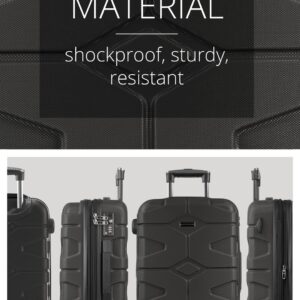 X-Kölln - Handgepäck, 55 x 40 x 23 cm, TSA, 4 Rollen, 50 Liter, Reisekoffer, Hartschalenkoffer, Rollkoffer, Graphite matt – Bild 7