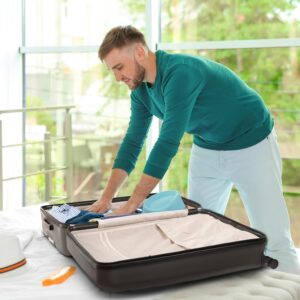 Aerolite XL Große Leichter ABS Hartschale 4 Rollen Trolley Koffer Reisekoffer Hartschalenkoffer Rollkoffer Gepäck, 79cm, Kohlegrau – Bild 4