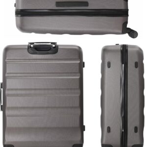 Aerolite XL Große Leichter ABS Hartschale 4 Rollen Trolley Koffer Reisekoffer Hartschalenkoffer Rollkoffer Gepäck, 79cm, Kohlegrau – Bild 7