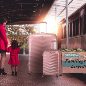 Verage Hartschalenkoffer Seagull 55cm (S-19-55x40x20) 35 Liter 4 Räder Rosegold TSA-Schloss, Hartschale-Reisekoffer, Handgepäck Trolley – Bild 6