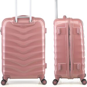 Verage Hartschalenkoffer Seagull 55cm (S-19-55x40x20) 35 Liter 4 Räder Rosegold TSA-Schloss, Hartschale-Reisekoffer, Handgepäck Trolley – Bild 7