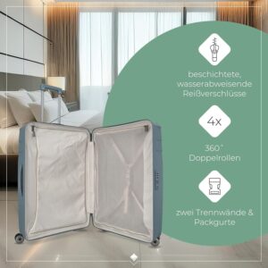 Travelite 4-Rad Hartschalen Handgepäck Koffer klein mit recyceltem Innenfutter – Bild 5