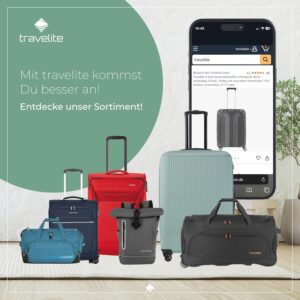 Travelite 4-Rad Hartschalen Handgepäck Koffer klein mit recyceltem Innenfutter – Bild 7