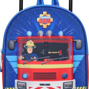 Feuerwehrmann Sam 3D Trolley Rucksack - Feuerwehrauto - 31 cm - Blau und Rot, 900-9448, Kinder Reisekoffer – Bild 5