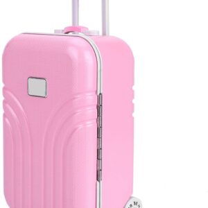 Reisekoffer für Puppen, Trolley in Mini-Größe mit Rollkoffer, offen und geschlossen, Rosa, env. 15,5 x 10,5 x 7 cm – Bild 7
