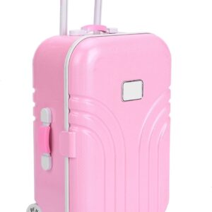 Reisekoffer für Puppen, Trolley in Mini-Größe mit Rollkoffer, offen und geschlossen, Rosa, env. 15,5 x 10,5 x 7 cm – Bild 9