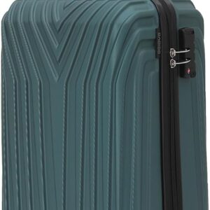 BEIBYE Kofferset Rollkoffer Koffer Hartschale,TSA Schloß, Zwillingsrollen, Erweiterung (Dunkelgrün, 55 cm)