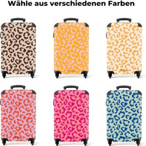 Handgepäck Koffer 55x40x20 Personalisiert - Reisekoffer mit Rollen, Leichtgewicht Hartschalenkoffer, Trolley Kabinengepäck Panther in Mehreren Farben, Koffer für Flugzeug – Bild 4