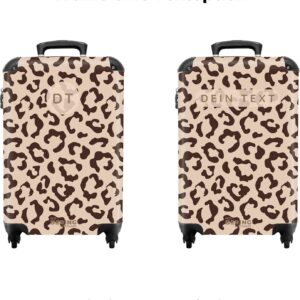 Handgepäck Koffer 55x40x20 Personalisiert - Reisekoffer mit Rollen, Leichtgewicht Hartschalenkoffer, Trolley Kabinengepäck Panther in Mehreren Farben, Koffer für Flugzeug – Bild 5