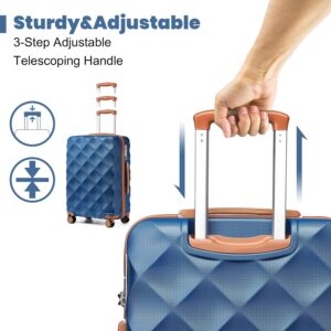 Hartschalenkoffer Groß Handgepäck Koffer 74.5 * 49 * 30.5cm Reisekoffer Groß Koffer Trolleys ABS+PC mit TSA-Schloss Rollkoffer Suitcase Blau – Bild 5
