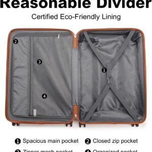 Hartschalenkoffer Groß Handgepäck Koffer 74.5 * 49 * 30.5cm Reisekoffer Groß Koffer Trolleys ABS+PC mit TSA-Schloss Rollkoffer Suitcase Blau – Bild 7