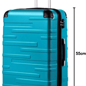 Hartschalen-Koffer Rollkoffer Reisekoffer Vergrößerbares Gepäck (Nur Großer Koffer Erweiterbar) ABS Material mit TSA-Schloss und 4 Rollen – Bild 8