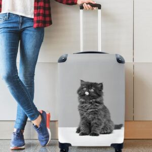 Koffer Handgepäck Trolley Rollkoffer Kleine Reisekoffer mit 4 Rollen - Kätzchen - Perserkatze - Zunge - Mädchen - Kinder - Jungen - Kinder - Cabin Size < 55x40x23 & 55x40x20 cm - Fotokoffer – Bild 4