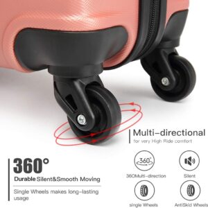 KONO Koffer Trolley Handgepäck Leicht Hartschalenkoffer aus ABS Reisekoffer mit 4 Rollen – Bild 4