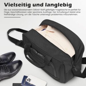 COOLIFE Koffer Trolley Koffer Reisekoffer von 4 Rollen Stoffkoffer Handgepäck TSA-Schloss Der Koffer Enthält 1 Große Umhängetasche (Mittlerer Koffer-Set 2tlg, lila+Silber) – Bild 7