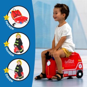 Trunki Handgepäck und Kinderkoffer zum Draufsitzen | Kinder Risen Geschenk für Mädchen und Jungen – Bild 3