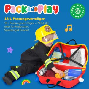 Trunki Handgepäck und Kinderkoffer zum Draufsitzen | Kinder Risen Geschenk für Mädchen und Jungen – Bild 4