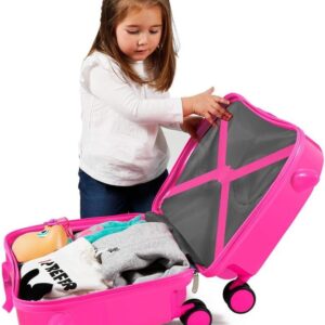 Enso Save The Planet Kinder-Koffer Rosa 50x38x20 cms Hartschalen ABS Kombinationsschloss 34L 2,1Kgs 4 Räder Handgepäck – Bild 7