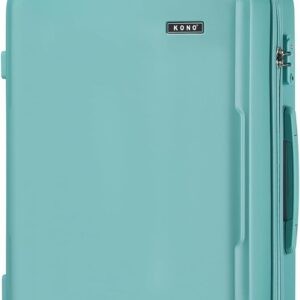 KONO Koffer Mittelgroß Hartschalen Reisekoffer Leicht ABS+PC Koffer L mit TSA Schloss und 4 Rollen 65×42.5×25.5cm, 60L, Blau