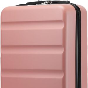 KONO Koffer Trolley Handgepäck Kabinenkoffer Leichte Hartschalengepäck mit TSA-Schloss und doppelte Spinnrollen für Reisen und Business 55x35x22cm, Nude