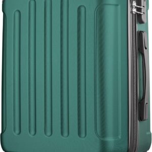 POSH Hartschalenkoffer Koffer & trolleys rollkoffer handgepäck reisekoffer mit Rollen | Koffer groß, mittelgroß, klein ABS | Leichter Kofferset 3 teilig im M-L-XL (Dunkelgrün, M)