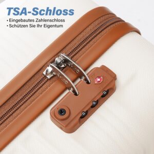 COOLIFE Handgepäck Koffer 55x35x20cm - passend für Ryanair, Lufthansa, Eurowings und co. Trolley mit sanften Rollen und praktischem TSA Schloss, Reisekoffer, Kabinenkoffer – Bild 4
