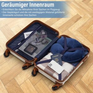 COOLIFE Handgepäck Koffer 55x35x20cm - passend für Ryanair, Lufthansa, Eurowings und co. Trolley mit sanften Rollen und praktischem TSA Schloss, Reisekoffer, Kabinenkoffer – Bild 7