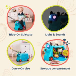 B. toys Kinder Handgepäck Koffer Hund – Reisekoffer, Kinderkoffer mit Lichtern und Tönen zum Rollen, Draufsitzen – für Mädchen und Jungen ab 2 Jahren – Bild 3