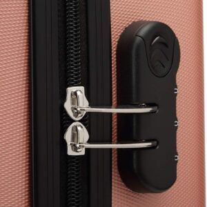 KONO Koffer Reisekoffer Handgepäck Trolley Hartschale ABS Gepäck 4 Rollen Spinner Rollenkoffer (Nude, Klein Koffer) – Bild 7