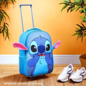Disney Stitch Kinder Koffer Jungs und Mädchen Faltbarer Trolley mit 2 Rollen Handgepäck Reisekoffer für Urlaub Reisen 43x30x14cm – Bild 5