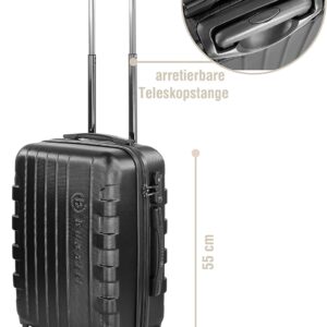 bugatti Galatea Hartschalenkoffer 55x38x23,5 cm - 38L, 4 Rollen mit TSA Zahlenschloss, schwarz – Bild 3