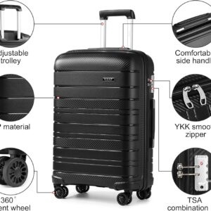 KONO Hartschalenkoffer, mit TSA-Schloss und 4 Spinner-Rädern, Gepäck-Sets mit Spinner-Rädern – Bild 3