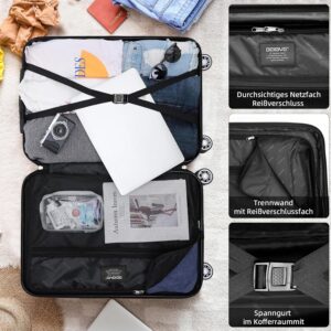 BEIBYE Zwillingsrollen 2048 Hartschale Trolley Koffer Reisekoffer Taschen Gepäck in M-L-XL-Set (Grün, M) – Bild 6