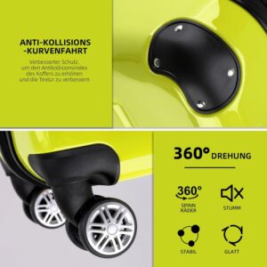 BEIBYE Zwillingsrollen 2048 Hartschale Trolley Koffer Reisekoffer Taschen Gepäck in M-L-XL-Set (Grün, M) – Bild 8