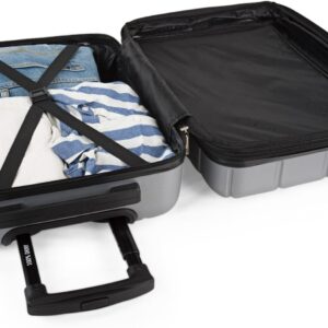 DKNY - Koffer Klein Handgepäck - Handgepäck Koffer 4 Rollen - Koffer Handgepäck 55x40x20 Leicht und Robust - Reisekoffer Klein aus Hochwertigen Materialien, Silber – Bild 8