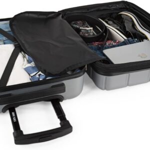 DKNY - Koffer Klein Handgepäck - Handgepäck Koffer 4 Rollen - Koffer Handgepäck 55x40x20 Leicht und Robust - Reisekoffer Klein aus Hochwertigen Materialien, Silber – Bild 9