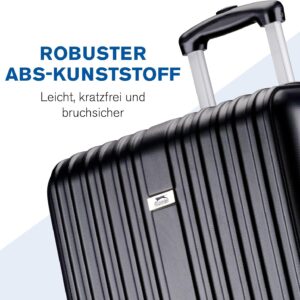 Slazenger Kofferset 2 Teilig/ 3 Teilig - Trolley Handgepack und Reisekoffer Groß - ABS Hartschalenkoffer Set - Koffer Set mit 360° Rollen und Kombinationsschloss - Rollkoffer – Bild 5