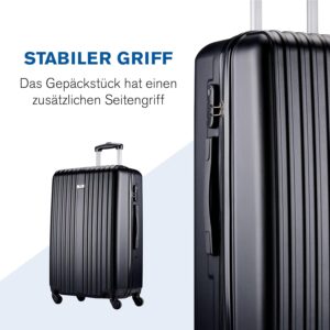 Slazenger Kofferset 2 Teilig/ 3 Teilig - Trolley Handgepack und Reisekoffer Groß - ABS Hartschalenkoffer Set - Koffer Set mit 360° Rollen und Kombinationsschloss - Rollkoffer – Bild 7
