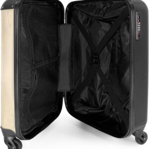 NoBoringSuitcases.com® Kinderkoffer Geschenk Junge Handgepäck Koffer Klein Hartschalenkoffer Trolli Kinder - Dino - Alphabet - Retro - Braun - Trolley, 55x40x20 – Bild 4