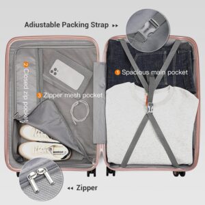 British Traveller Hartschale Koffer Trolley PP Handgepäck Reisekoffer mit 4 Spinnerräder Rollkoffer TSA-Schloß Teleskopgriff Suitcase – Bild 5