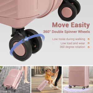 British Traveller Hartschale Koffer Trolley PP Handgepäck Reisekoffer mit 4 Spinnerräder Rollkoffer TSA-Schloß Teleskopgriff Suitcase – Bild 7