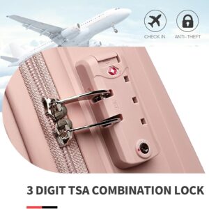 British Traveller Hartschale Koffer Trolley PP Handgepäck Reisekoffer mit 4 Spinnerräder Rollkoffer TSA-Schloß Teleskopgriff Suitcase – Bild 8