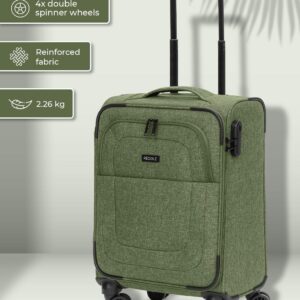 REDOLZ Cabin Weichschalen Kabinen-Koffer | Leichter Trolley mit 4 Doppelrollen für Damen & Herren 37 x 23 x 55 cm (Essentials 12) – Bild 3